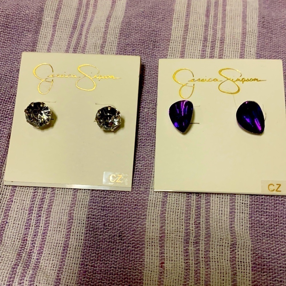 2 pairs Jessica Simpson Earrings NIP Delicate Dainty Pretty